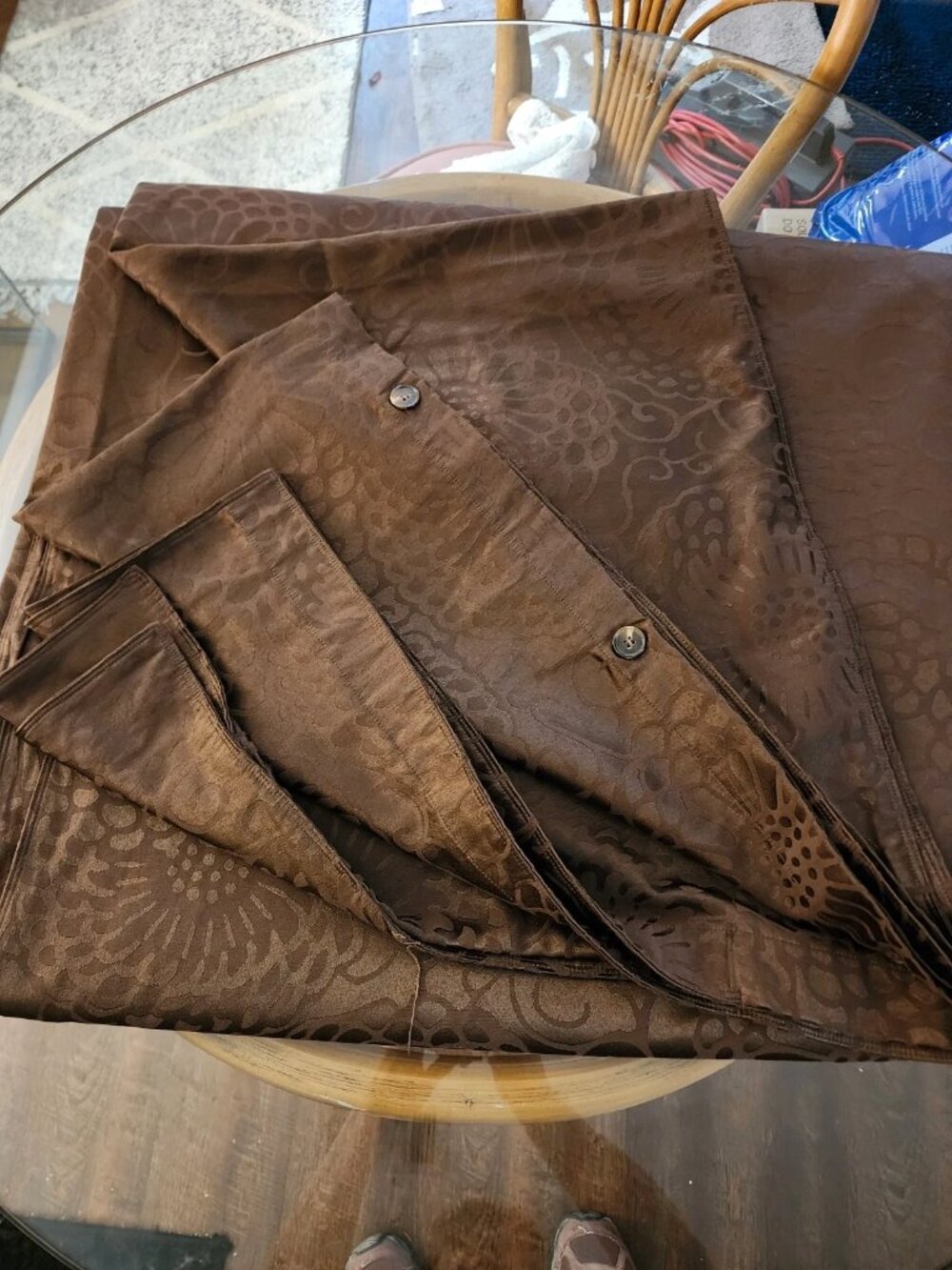 Thomas OBrian King Size 105 x 91.5" Brown Shimmery Duvet